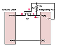 レベル変換　(4)　UART その4 Arduino UNOが受信-1
