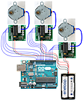 Stepperライブラリでモータを動かす　その2　複数個