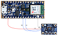 Nano 33 BLE Senseをデータ入力に使う＜BLE>⑪外部I2C温度センサTMP107＜BLEペリフェラル＞