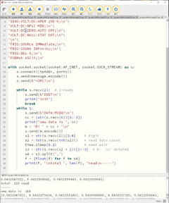 IoTで使うPython入門 Step4-Python3ソケット③DMM 34461Aデータ連続読み出し