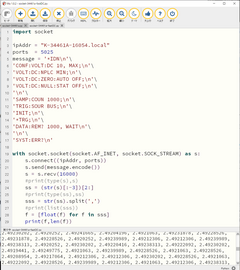 IoTで使うPython入門 Step4-Python3ソケット②DMM 34461A高速にデータを取得